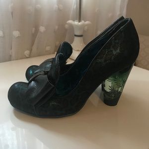 Irregular Choice Leopard Print Lucite Heels